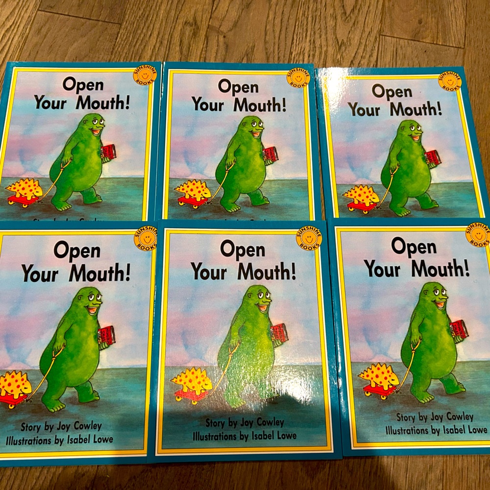 Lot Of 6  “ Open Your Mouth “ Readers By Joy Cowley Sunshine Early Literacy